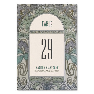 Numéro De Table Élégant mariage d'aquarelle vintage nouveau