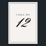 Numéro De Table Élégant Mariage de calligraphie de cadre noir<br><div class="desc">Élégant Mariage de calligraphie de cadre noir formel Numéro de table</div>