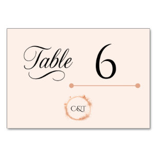 Numéro De Table Élégant Mariage de pointes d'éclaboussure de scrip