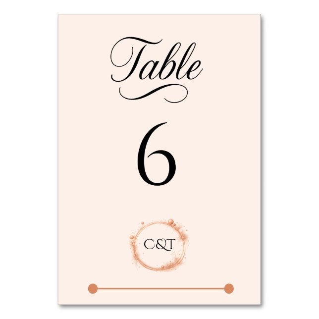 Numéro De Table Élégant Mariage de pointes d'éclaboussure de scrip (Par défaut)