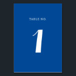 Numéro De Table Élégant Mariage de script bleu méditerranéen<br><div class="desc">Guidez vos invités à leurs tables sans effort avec ces élégantes cartes de Mariage de table Solid Mediterranean Blue Script. La carte minimaliste se prête à l'amusement sophistiqué dans la magnifique couleur de la mer Egée. Parfait pour les mariages de destination côtière sur la côte amalfitaine, Italie ou Andalousie, Espagne....</div>