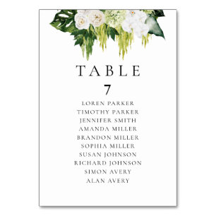 Numéro De Table Élégant Mariage de verdure estivale