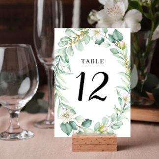 Numéro De Table Elégant Mariage de verdure succulent