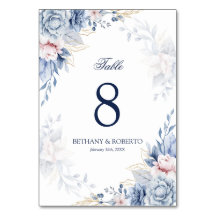 Élégant mariage floral aquarelle bleue