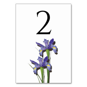 Numéro De Table Élégant Mariage Iris violet