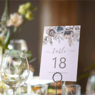 Numéro De Table Élégant Mariage Pastel Spring Watercolor