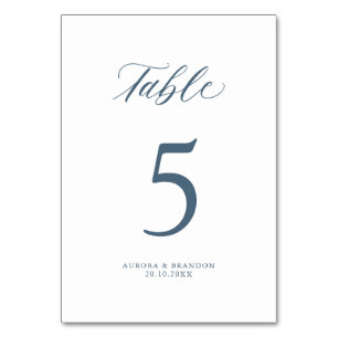 Numéro De Table Élégant minimaliste simple Mariage moderne