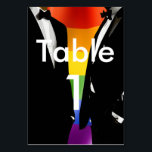 Numéro De Table Elegant Modern Gay Men Wedding Rainbow<br><div class="desc">The Gay Men Wedding Elegant Modern collection offers a complete suite of coordinating stationery and accessories designed for two grooms. Two grooms in classic black tuxedos against a vibrant rainbow Pride flag, with bold brush script typography that brings a retro-nostalgic edge to a modern celebration. Every piece is fully customizable...</div>
