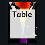 Numéro De Table Elegant Modern Gay Men Wedding Rainbow<br><div class="desc">The Gay Men Wedding Elegant Modern collection offers a complete suite of coordinating stationery and accessories designed for two grooms. Two grooms in classic black tuxedos against a vibrant rainbow Pride flag, with bold brush script typography that brings a retro-nostalgic edge to a modern celebration. Every piece is fully customizable...</div>