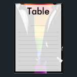 Numéro De Table Elegant Modern Gay Men Wedding Rainbow Guest List<br><div class="desc">The Gay Men Wedding Elegant Modern collection offers a complete suite of coordinating stationery and accessories designed for two grooms. Two grooms in classic black tuxedos against a vibrant rainbow Pride flag, with bold brush script typography that brings a retro-nostalgic edge to a modern celebration. Every piece is fully customizable...</div>