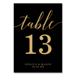 Numéro De Table Élégant nombre minimal de tables d'or