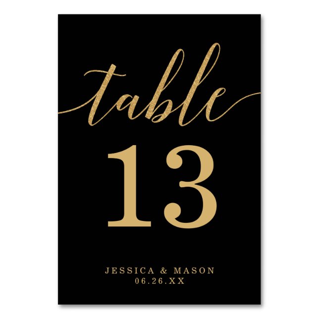 Numéro De Table Élégant nombre minimal de tables d'or (Par défaut)