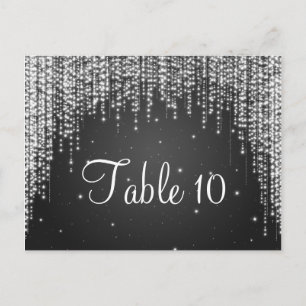 Numéro de table élégant Nuit Dazzle Noir