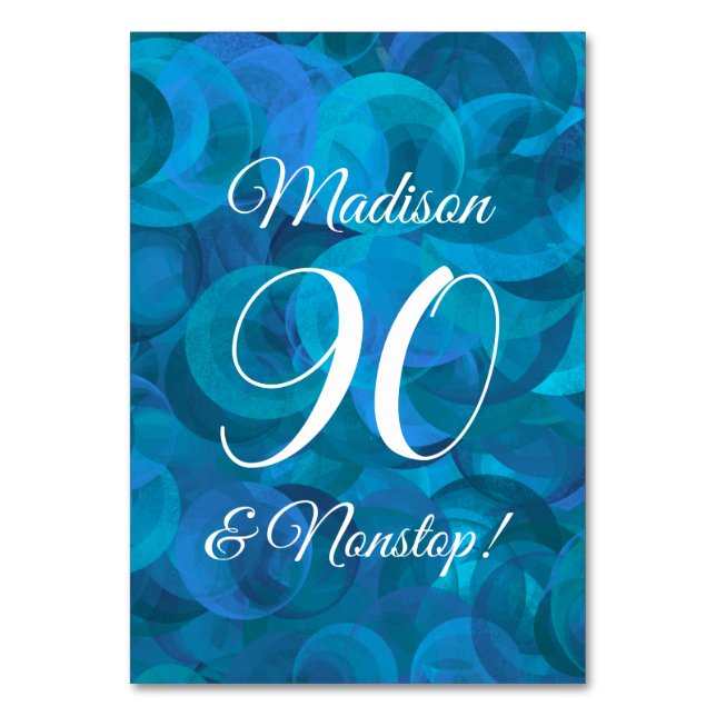 Numéro De Table Elegant Ocean Blue 90 et soirée d'anniversaire san (Par défaut)