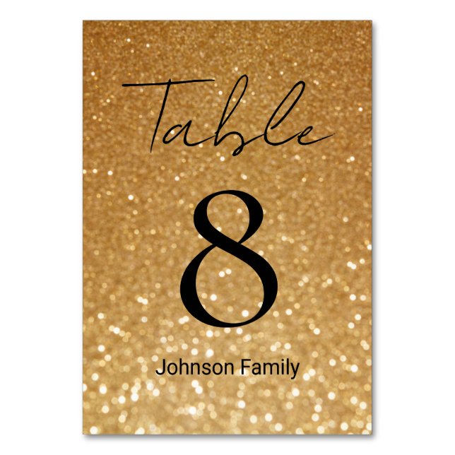 Numéro De Table élégant parties scintillant or chic arrière - plan (Par défaut)