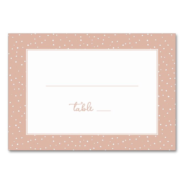 Numéro De Table Elegant Peach Polka Dots (Devant)