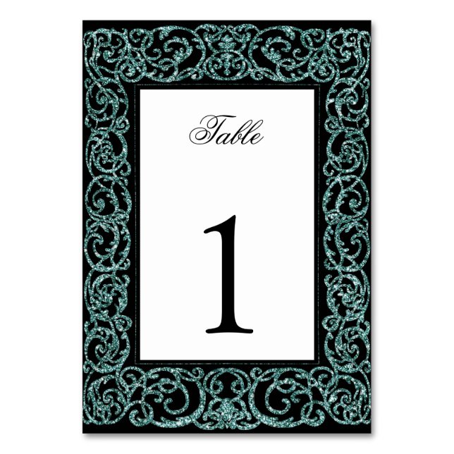 Numéro de table élégant pour Quinceanera avec moti (Par défaut)