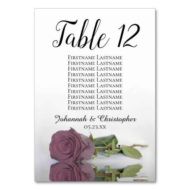 Numéro De Table Élégant Rose Dusty Mauve  Mariage de tableau de si (Par défaut)