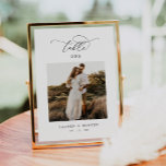 Numéro De Table Élégant script de calligraphie Mariage photo<br><div class="desc">Élégant script de calligraphie Mariage rustique Numéro de table</div>