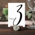 Numéro De Table Elegant Script Wedding Table Number Card<br><div class="desc">Guide guests to their seats with this elegant minimalist wedding table number card featuring a bold script numeral paired with refined classic typography. The striking oversized number creates a stylish focal point while the clean layout keeps the design modern, timeless, and easy to read. Designed to complement sophisticated wedding décor,...</div>