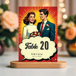 Numéro De Table Elegant Simple Black And White Bride Groom Wedding