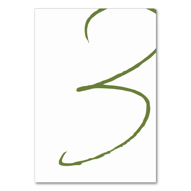 Numéro De Table Elegant Wedding Table Number Card (Par défaut)