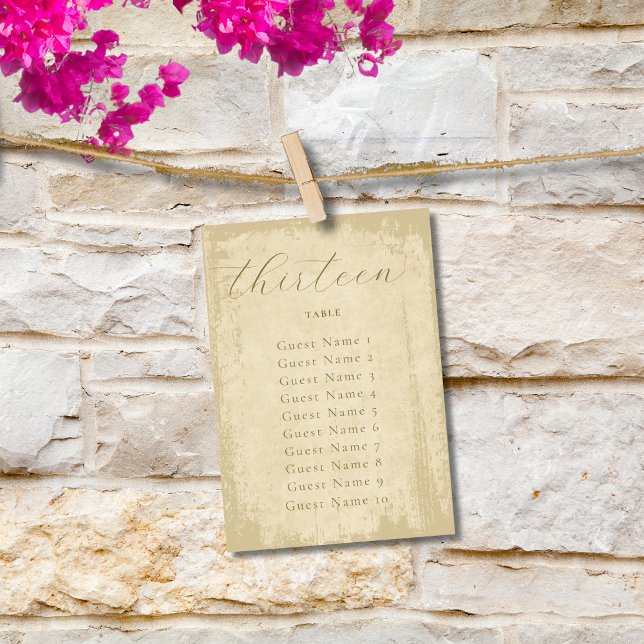 Numéro De Table Élégante affectation de sièges de bord de ponçage  (Créateur téléchargé)