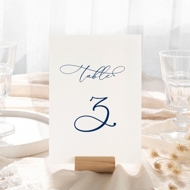 Numéro De Table Élégante calligraphie moderne Tableau 3 Mariage (Créateur téléchargé)