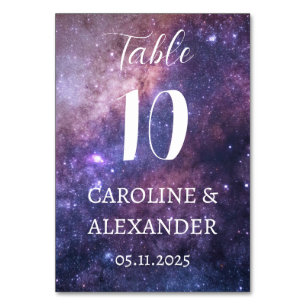 Numéro De Table Elégante Constellation de nuit étoilée Galaxie mod