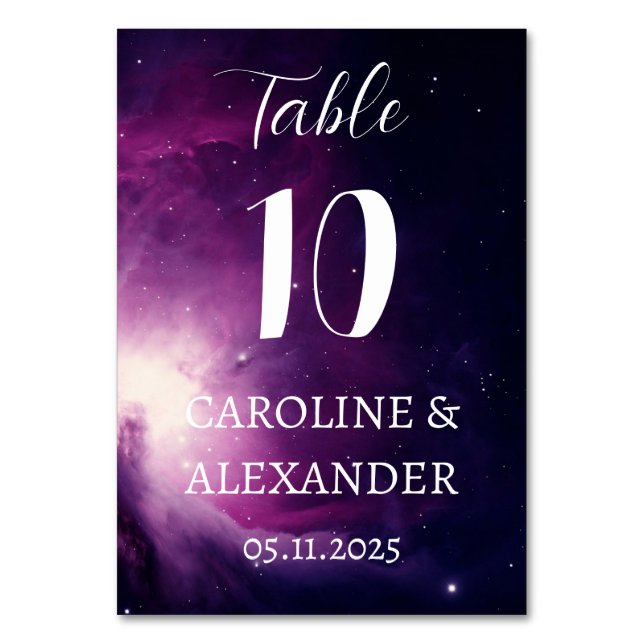 Numéro De Table Elégante Constellation de nuit étoilée Galaxie mod (Par défaut)