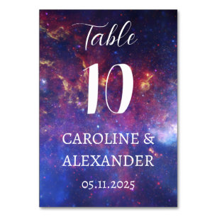 Numéro De Table Elégante Constellation de nuit étoilée Galaxie mod