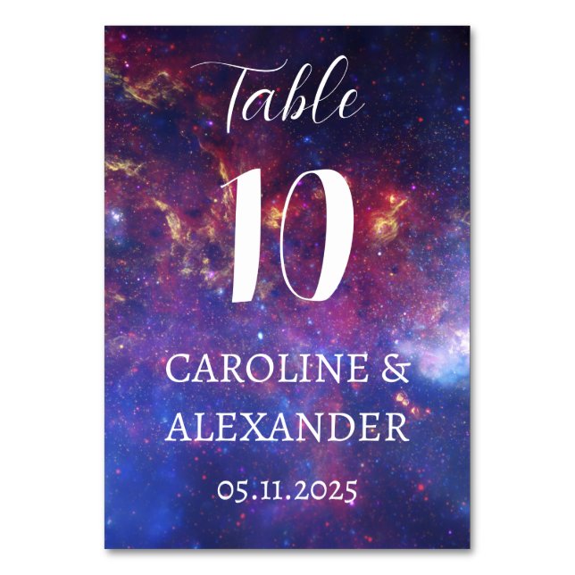 Numéro De Table Elégante Constellation de nuit étoilée Galaxie mod (Par défaut)