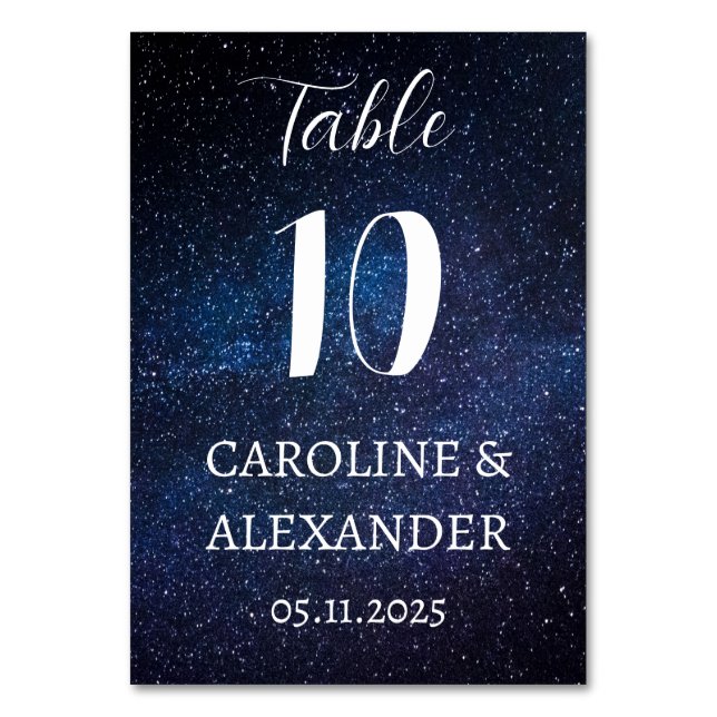 Numéro De Table Elégante Constellation de nuit étoilée Galaxie mod (Par défaut)