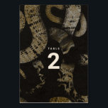 Numéro De Table Elégante Medusa Serakes Mariage de luxe Art<br><div class="desc">Elegant Medusa Snakes Luxury Art Mariage Numéro de table. Un serpent urbain grunge motif,  masculin et élégant.</div>