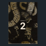 Numéro De Table Elégante Medusa Serakes Mariage de luxe Art<br><div class="desc">Elegant Medusa Snakes Luxury Art Mariage Numéro de table. Un serpent urbain grunge motif,  masculin et élégant.</div>