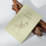Numéro De Table Elégante olive. Mariage italien Pastel Green Mist<br><div class="desc">Délicat pastel botanique italien mariage Numéro de table avec élégant rameau d'olivier de couleur Green Mist. Convient pour mariage méditerranéen.</div>
