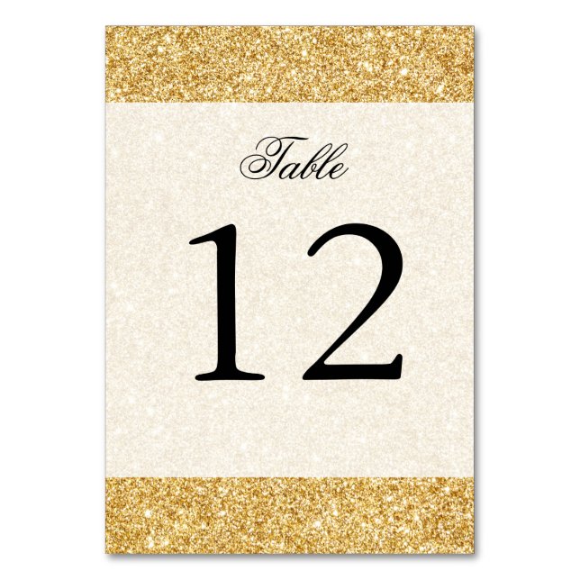 Numéro De Table Elégante Parties scintillant d'or Faux (Par défaut)