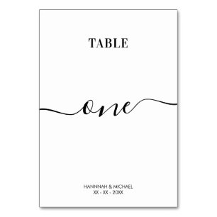 Numéro De Table Élégante table de mariage 1