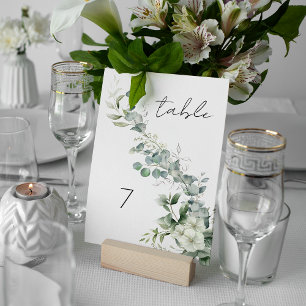 Numéro De Table Elégante verdure d'Eucalyptus