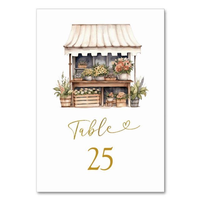 Numéro De Table Elle est hors du marché Baby Shower (Par défaut)