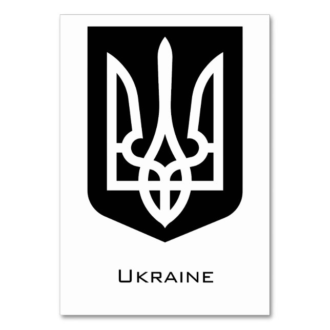 Numéro De Table Emblème graphique contemporain ukrainien Tryzub (Par défaut)