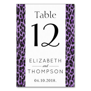 Numéro De Table Empreinte de léopard, Spots, Léopard pourpre, Mari