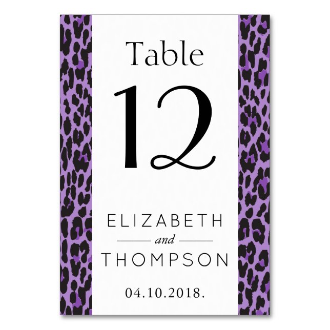 Numéro De Table Empreinte de léopard, Spots, Léopard pourpre, Mari (Par défaut)
