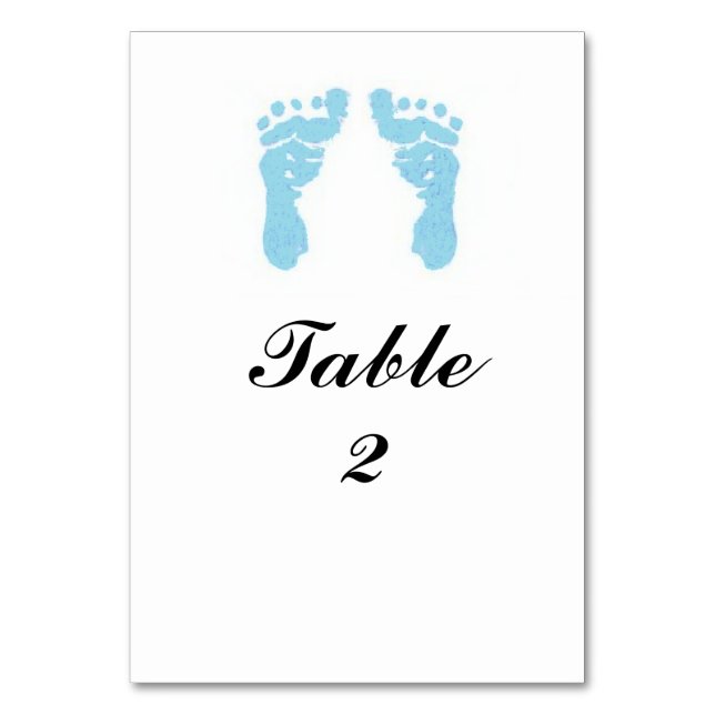Numéro De Table "Empreintes bébé garçon" Nappe (Par défaut)