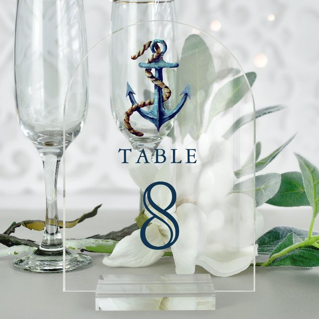 Numéro de table en acrylique pour mariage avec anc (Créateur téléchargé)