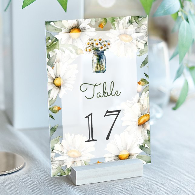 Numéro de table en acrylique pour mariage avec pot (Créateur téléchargé)