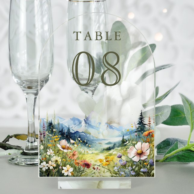 Numéro de table en acrylique pour mariage dans une (Créateur téléchargé)