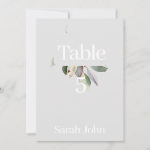 Numéro de table en eucalyptus sophistiqué