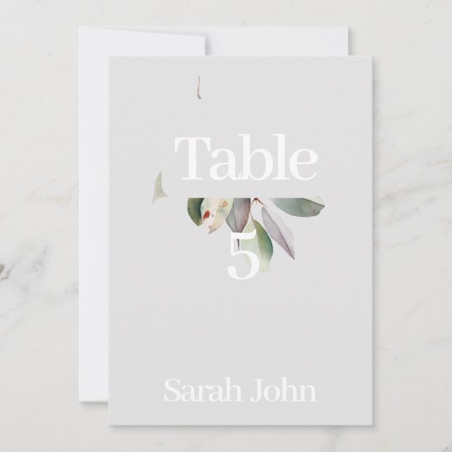 Numéro de table en eucalyptus sophistiqué  (Devant)