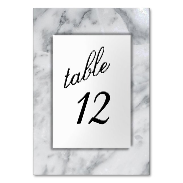 Numéro de table en marbre (Par défaut)